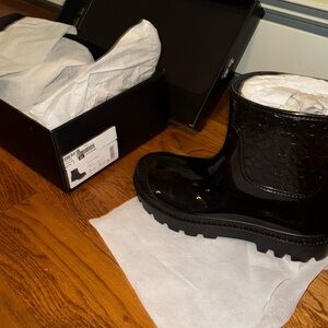 COACH black rain/snow weather boots